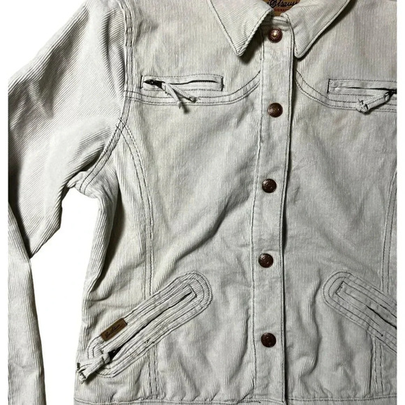Levi Strauss Signature Beige Corduroy Snap Popper Button Up Jacket Size Small - Picture 4 of 8